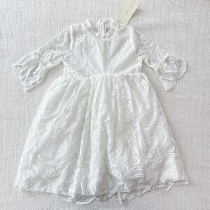 NWT Trish Scully Girl's White Lace Dress Size 5